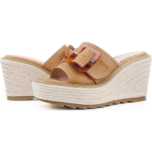 Espadrille Platform Wedge Sandals - Size 8 - Picture 2 of 16